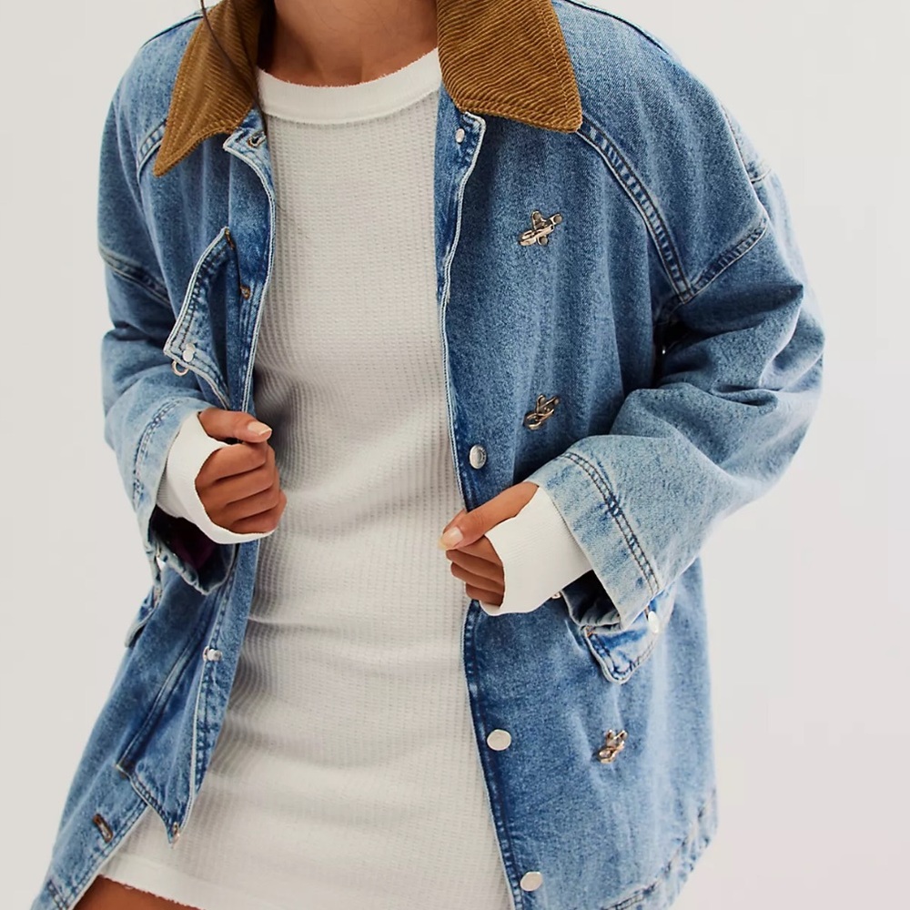 We The Free Denim Barn Coat Sz XS